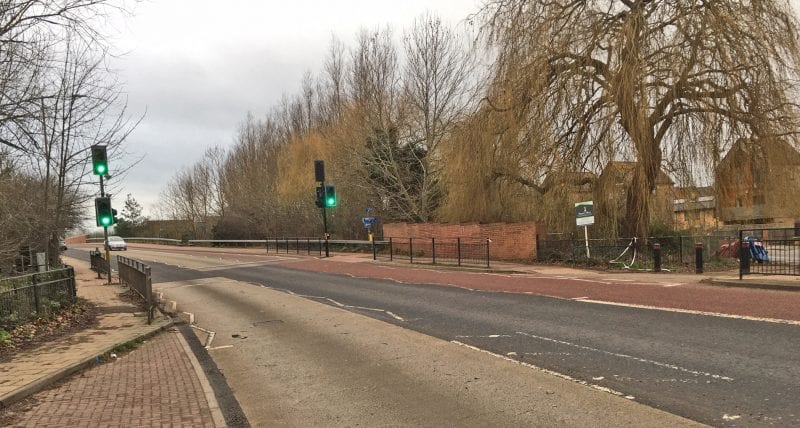 Mill Way pedestrian crossing - A418 Oxford Road