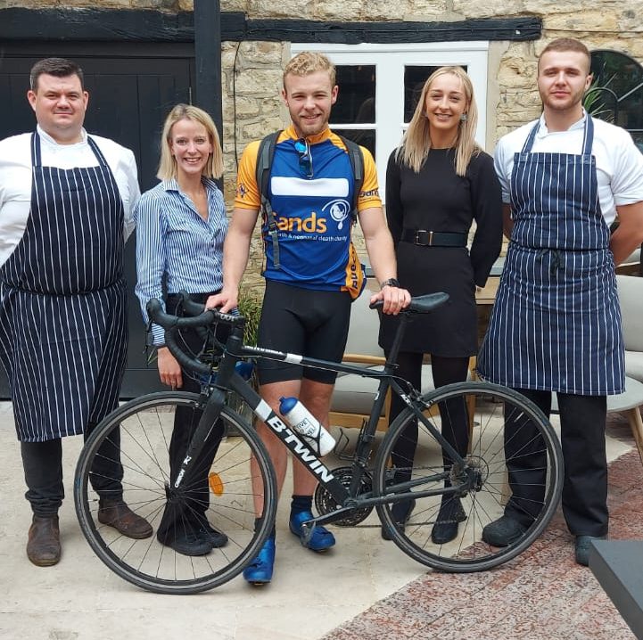 Luke centre with Grand Junction Buckingham colleagues LtR Head Chef Tom Oxley, Claire Wood, Holly Byer & Jake Wright